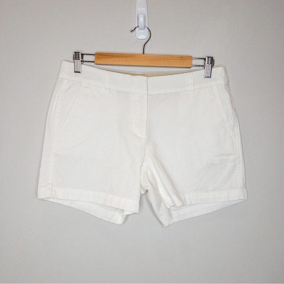J Crew Factory Womens Size 4 Classic Chino Short White Coastal Contemporary - Picture 5 of 13